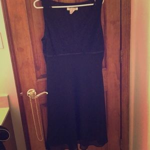 Black sleeveless cocktail dress